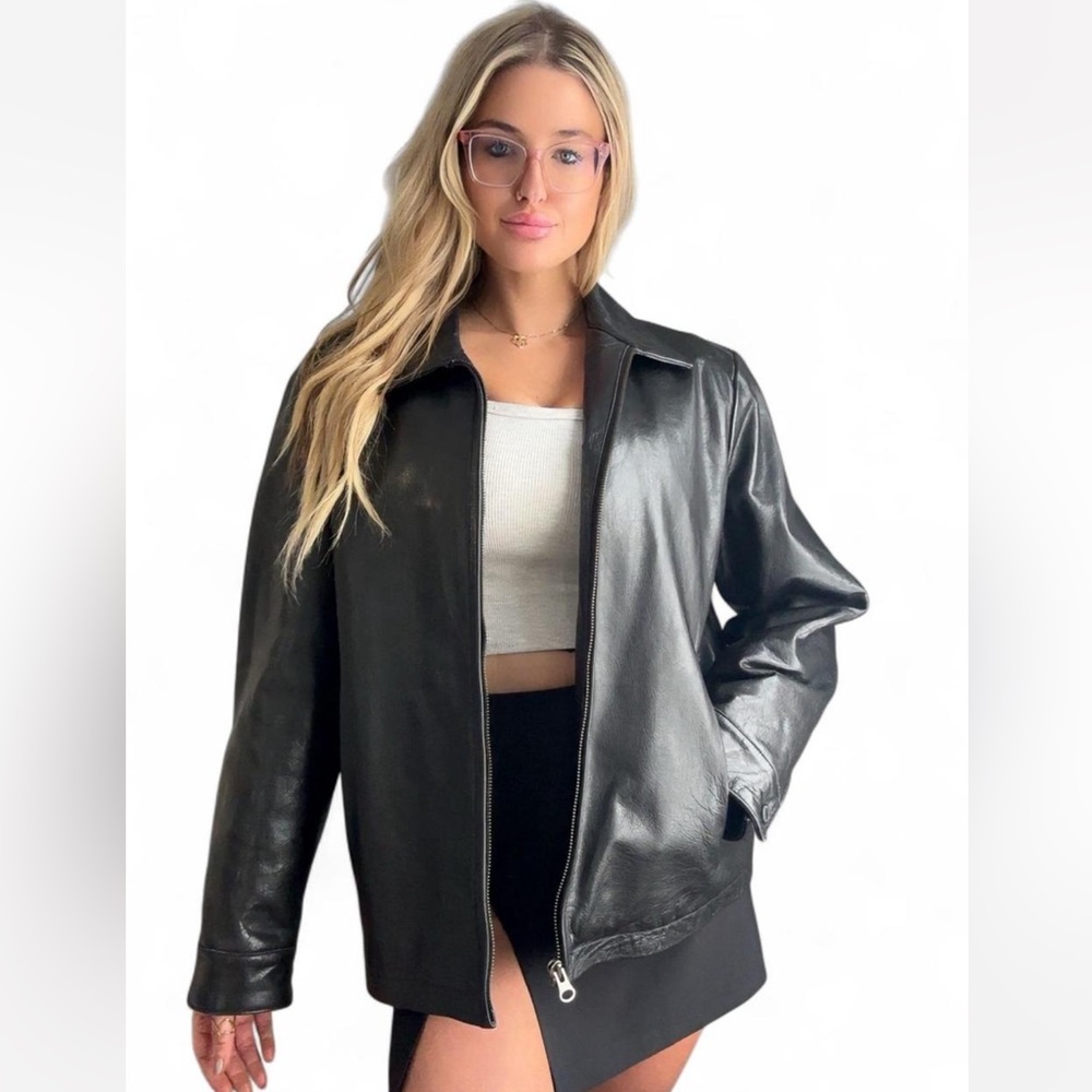 Vintage GAP Black Leather Jacket